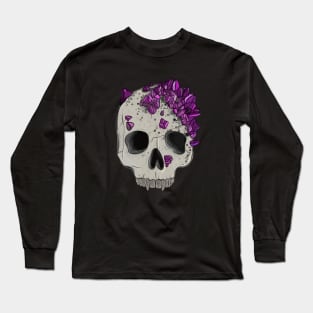 Crystal Vampire Skull Long Sleeve T-Shirt